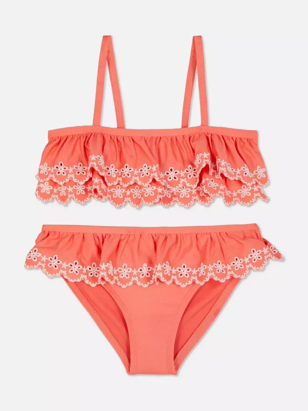 Dzieci Primark Stroje Kąpielowe I Plażowe<Warstwowe bikini z haftem angielskim