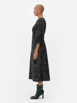 Primark Sukienki<Wzorzysta sukienka midi