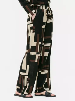 Primark Spodnie I Legginsy<Wzorzyste spodnie ze ściąganym sznurkiem