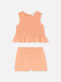 Dzieci Primark Komplety I Gotowe Stroje<Zestaw z bluzką i szortami z marszczeniami