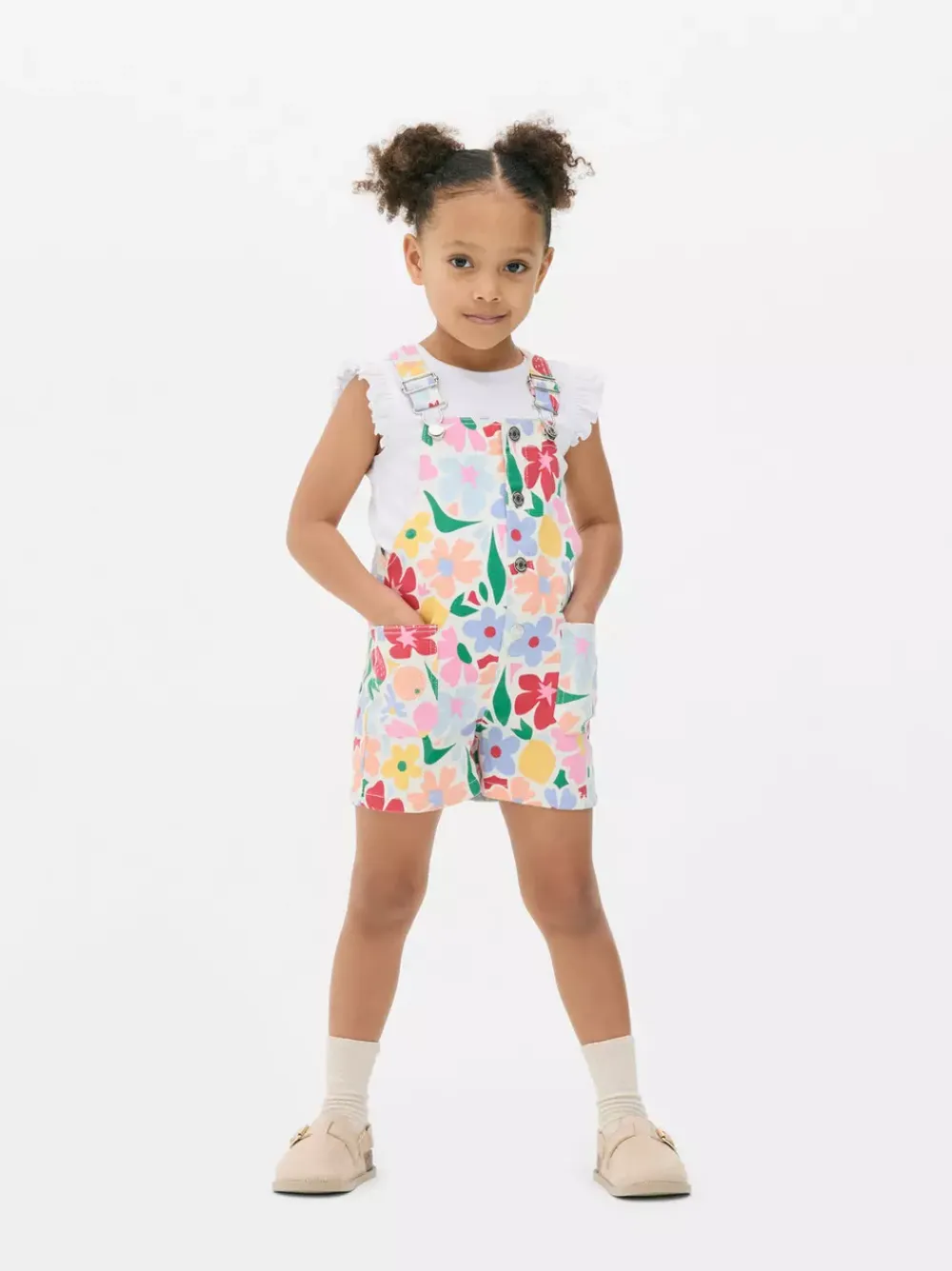 Dzieci Primark Komplety I Gotowe Stroje<Zestaw z ogrodniczkami w kwiaty